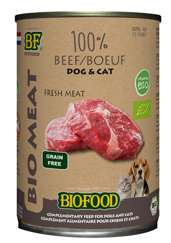 BF Petfood Bio Hundefutter 100% Rindfleisch Dose – biologisches Nassfutter
