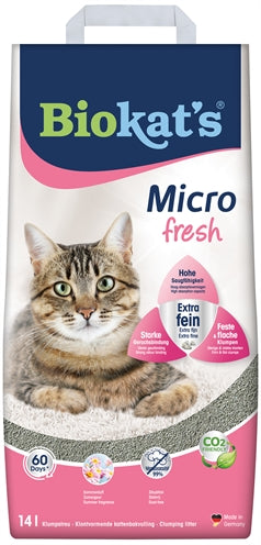 Biokat's Micro Fresh Katzenstreu Sommerbrise – klumpende Feinstreu für Katzen