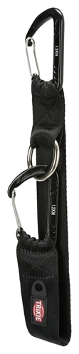 Trixie Sicherheitsgurt Hund universal mit Karabiner Schwarz – Frontansicht