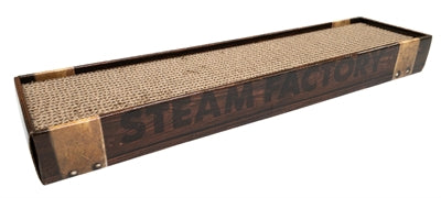 Croci Kratzbrett Homedecor für Katzen in Wenge-Holzoptik dunkelbraun – Frontansicht