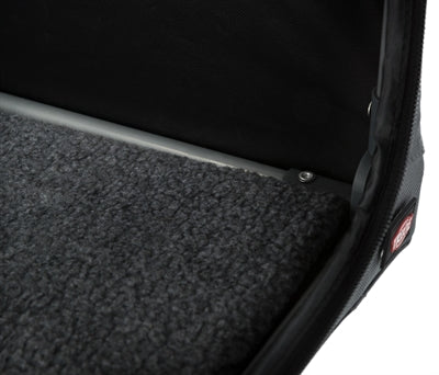 Trixie Easy Travel Bench grau – Draufsicht mit Reißverschluss