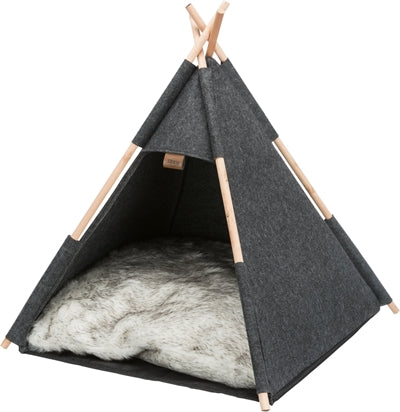 Katzen-Tipi Trixie Filz anthrazit – gemütlicher Rückzugsort mit Kissen
