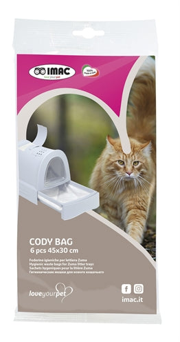 Imac Katzenstreu-Beutel Cody für Katzenklo Zuma – Hygienische Einlagen 50x36x10 cm