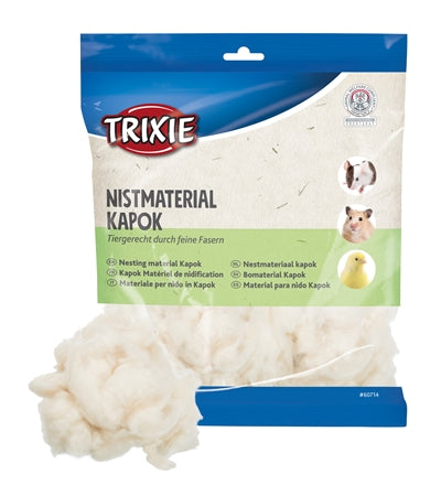 Trixie Kapok Nistmaterial Creme – Weiches Nestbaumaterial für Vögel und Kleintiere