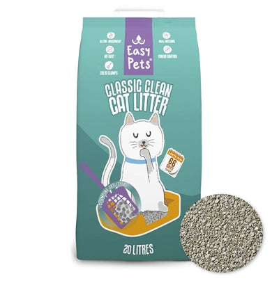 Easypets Klassische Katzentoilette – Offenes Katzenklo mit hohem Rand für einfache Reinigung