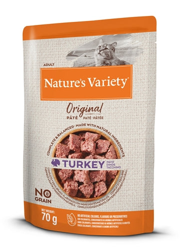 Nature’s Variety Original Pouch Pute – Getreidefreies Nassfutter für Katzen mit Truthahn