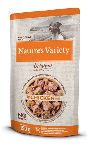 Nature’s Variety Original Mini Pouch Huhn – Getreidefreies Nassfutter für kleine Hunde