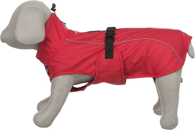 Regenmantel Trixie Vimy für Hunde rot – Rückenansicht