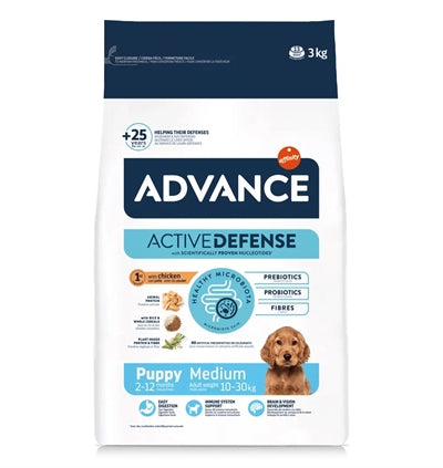 Advance Welpenschutz Medium Hundefutter – Trockenfutter für mittelgroße Welpen mit Huhn und Reis