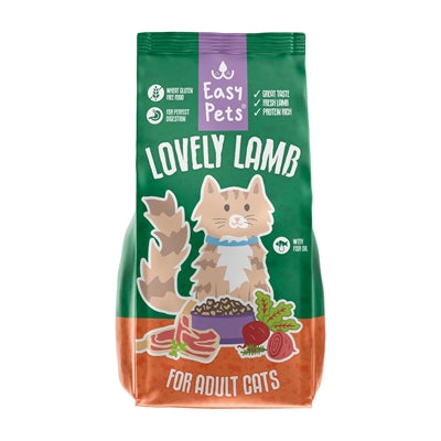 Easypets Lovely Lamb Adult Katzenfutter – Trockenfutter mit Lamm für ausgewachsene Katzen
