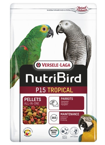 NutriBird P15 Tropisches Erhaltungsfutter – Premium-Pellets für exotische Papageien