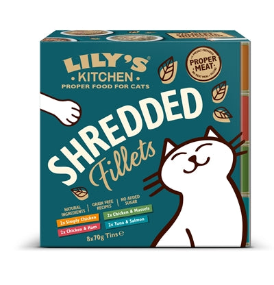 Lily’s Kitchen Geschredderte Filets Multipack – Premium-Katzenfutter in Brühe