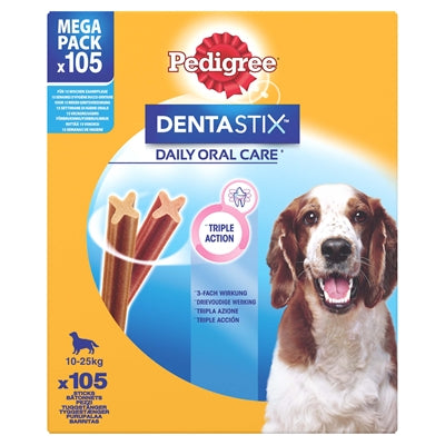 Pedigree Dentastix Medium Action Pack – Tägliche Zahnpflege-Sticks für mittelgroße Hunde