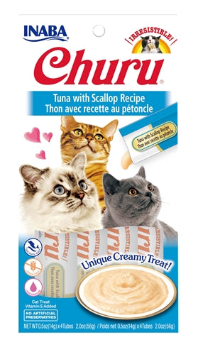 Inaba Churu Katzensnack Thunfisch Jakobsmuschel – Cremiges Püree für Katzen