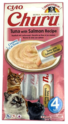 Inaba Churu Katzensnack Thunfisch Lachs – Cremiges Leckerli-Püree für Katzen