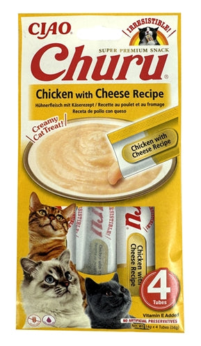 Inaba Churu Katzensnack Huhn Käse – Cremiges Leckerli-Püree mit Käsegeschmack