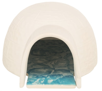 Trixie Hamster-Iglu mit Kühlplatte Keramik Weiß – Kühlendes Versteck für Hamster