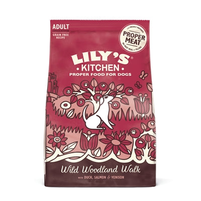 Lily's Kitchen Trockenfutter Hund Erwachsene Ente Lachs Hirsch Frontansicht
