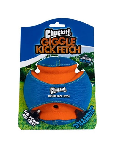 Chuckit Kichern Kick Fetch Hundeball – Lustiger Wurfball mit Kicher-Geräusch
