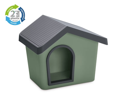 Imac Zeus 70 Hundehütte 2nd Life Recycelt Grün – Nachhaltige Outdoor-Hundehütte