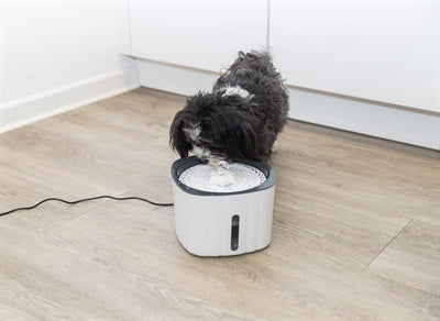 Trixie Trinkbrunnen Blume Weiß Grau – Blumenförmiger Wasserautomat für Katzen