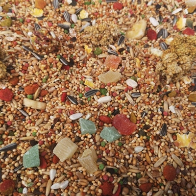 Vogelfutter Hareco Pyrrhura Select pelletfrei Verpackung Rückseite