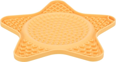Trixie Lick'n'Snack Sternmatte Silikon Gelb – Schleckmatte für Hunde zur Beruhigung