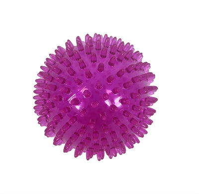 Zolux TPR Stachelball Rosa – Zahnpflege-Hundespielzeug aus robustem Gummi