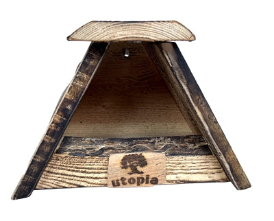 Utopia Nistkasten Rotkehlchen/Vogel Verbranntes Douglasienholz