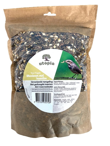 Utopia Wildvogelfutter mit Insekten proteinreich Premium Gartenvogel Saatenmix