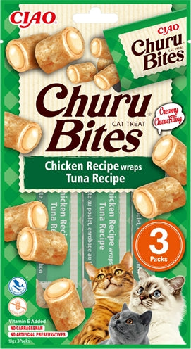 Inaba Churu Bites Katzenleckerli Huhn-Thunfisch Wrap cremiger Katzensnack