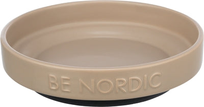 Trixie Be Nordic Futterschale für Katzen aus Keramik und Gummi in Taupe
