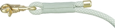 Detailansicht Karabiner und Ringe Trixie Soft Rope Leine salbei mint