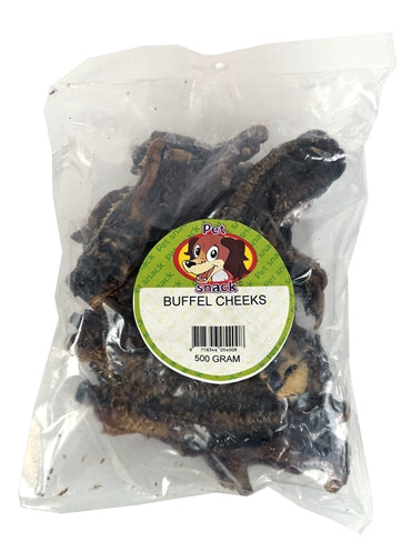 Petsnack Buffel Cheeks Büffelbacken Kausnack Detailansicht Textur – Hund Kauartikel Büffel natürlich