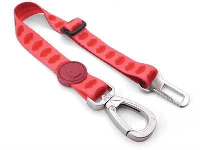 Morso Hundesicherheitsgurt Lippenstift Rosa Detailansicht Karabiner