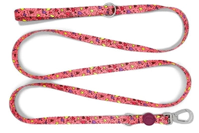 Morso verstellbare Hundeleine Think Pink Rosa recycelt Detailansicht Karabiner Ringe