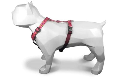 Morso Hundegeschirr Hundeleine Think Pink Rosa recycelt seitliche Ansicht angelegt