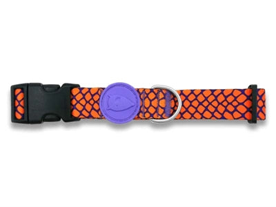 Morso Hundehalsband Urban Lizard Rot recycelt Detailansicht Schnalle und Muster