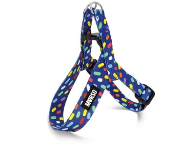 Morso Mini-Hundegeschirr verstellbar recycelt Color Invaders lila für kleine Hunde