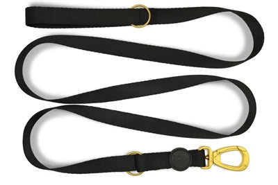 Morso Hundeleine verstellbar recycelt Gold Kaviar gold Detailansicht Karabiner Ringe – Leine Hund nachhaltig