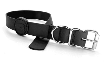 Morso wasserdichtes Hundehalsband recycelt schwarz robustes nachhaltiges Halsband