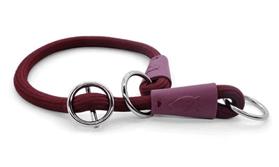 Morso Halbschlupfhalsband weiches Seil recycelt pflaume lila Zugstopp-Halsband