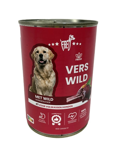 Freds Nassfutter Dose frisches Wild hochwertiges Hundefutter natürlich