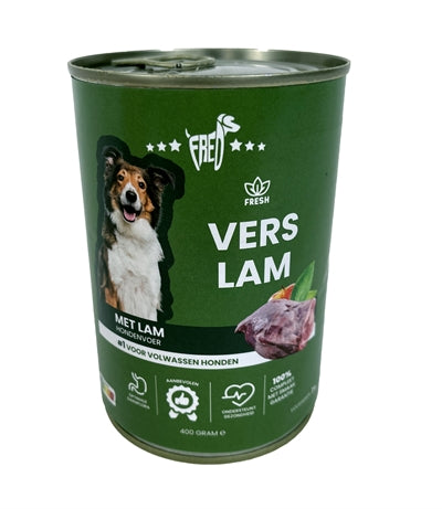 Freds Nassfutter Dose frisches Lamm hochwertiges Hundefutter getreidefrei