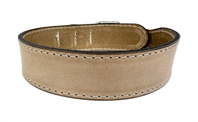 Sazzz Boho Vintage Hundehalsband Leder beige Detailansicht Nieten – Halsband Bohemian handgefertigt