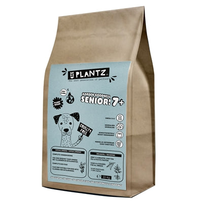 Henart veganes Seniorfutter Erbsen Kartoffeln Rückseite – Hundefutter vegan Senior Zusammensetzung