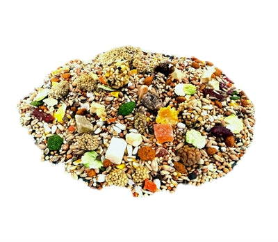Hareco Pyrrhura Select Pellets Vogelfutter Detailansicht – Sittichfutter Pyrrhura Saaten Pellets Mischung