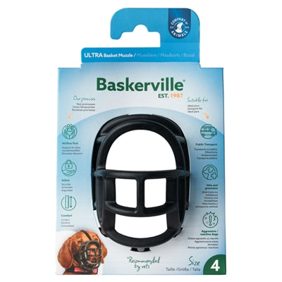 Baskerville Ultra Maulkorb aus Gummi bequeme Passform für sicheres Hundetraining