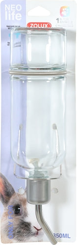 Zolux Neolife Trinkflasche Glas Kaninchen Grün – Glastränke Nager tropffrei hygienisch Käfig