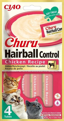Inaba Churu Hairball cremiger Katzensnack mit Huhn gegen Haarballenbildung